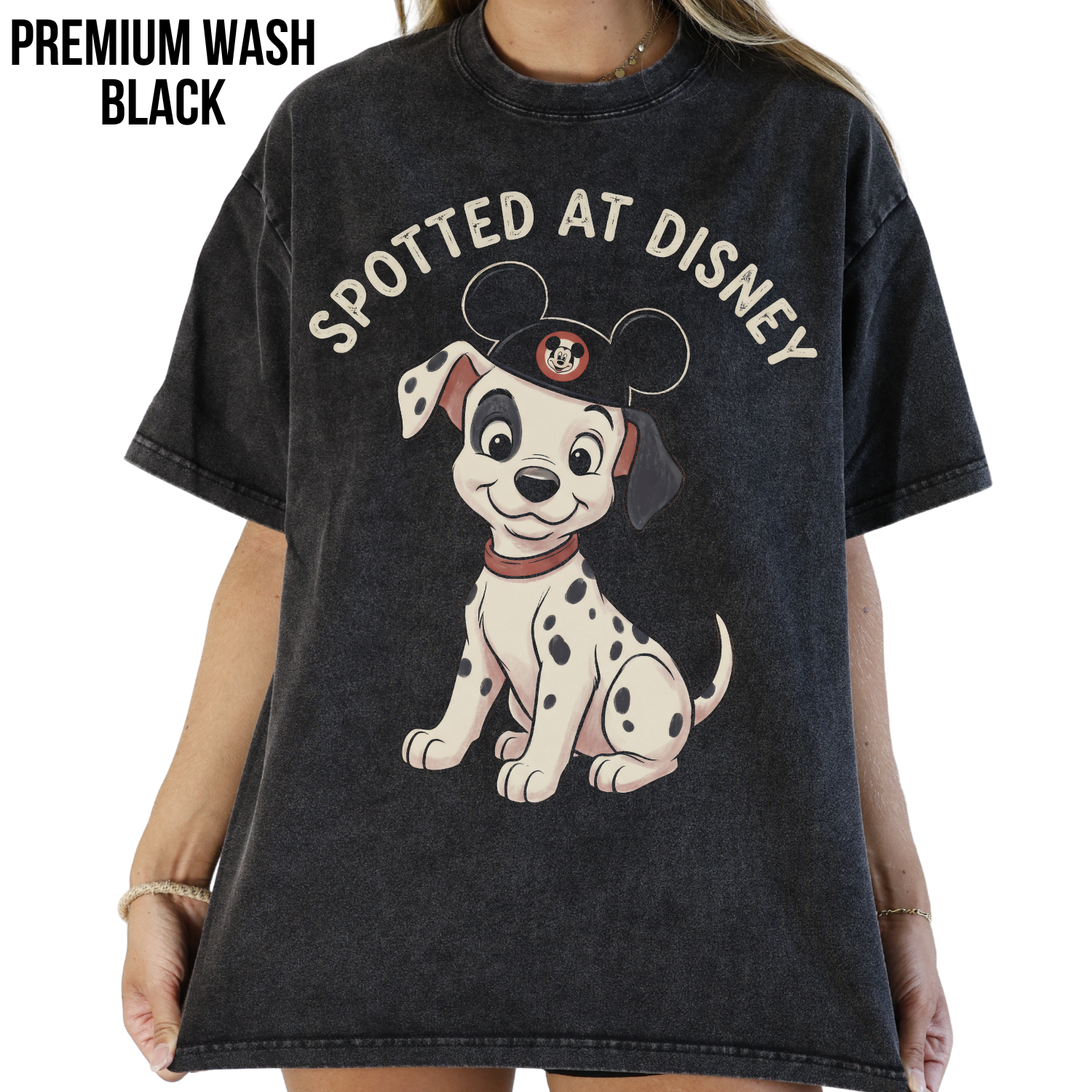 Disney Dalmatian Shirt – Spotted At Disney Graphic Tee, 101 Dalmatians Disney Fan Gift, Disneyland Dog Shirt, Disney Trip Tee