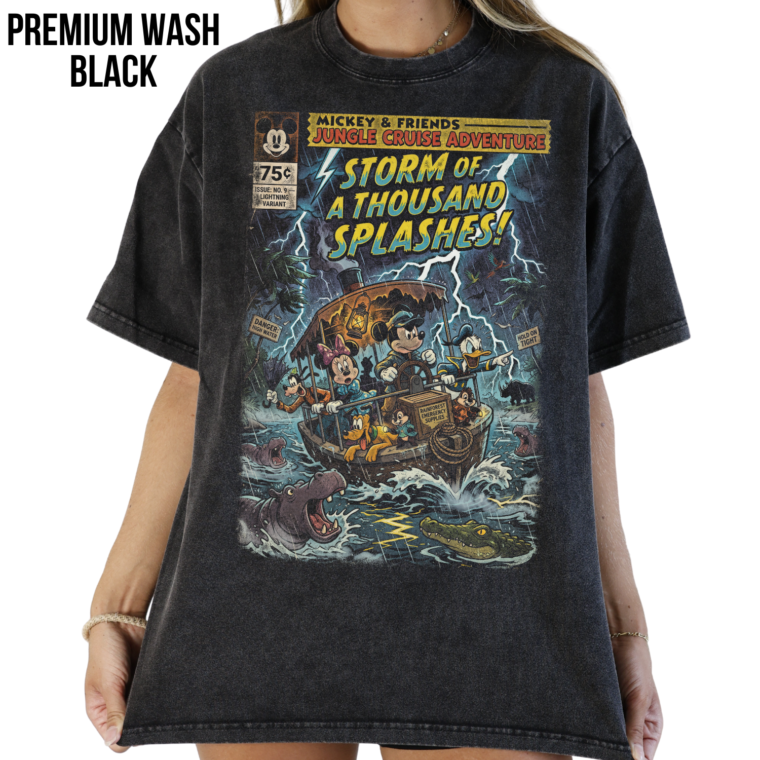 Mickey & Friends Jungle Cruise Adventure Shirt: Vintage Comic Disney Ride Tee