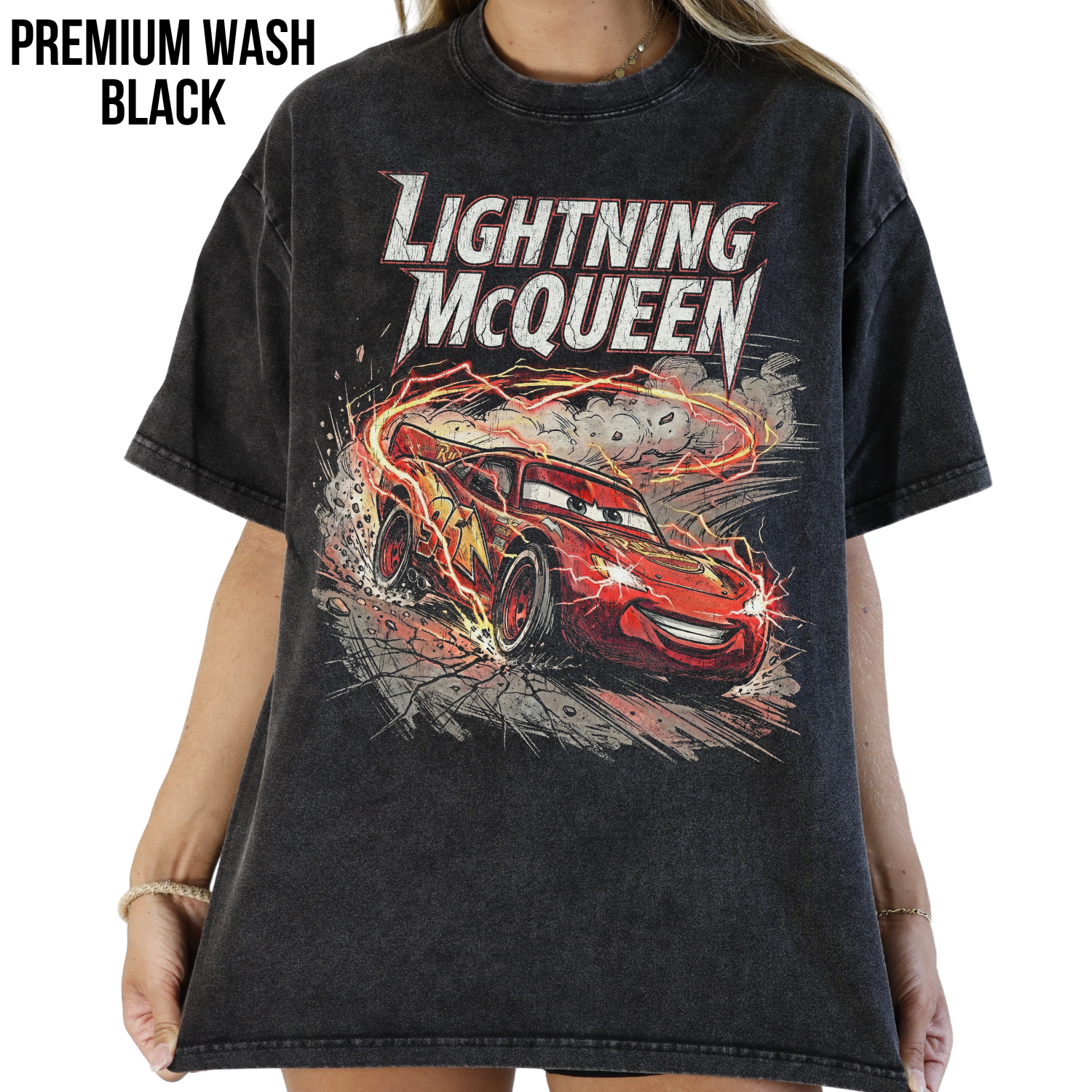 Vintage Lightning McQueen Shirt - Disney Cars Shirt