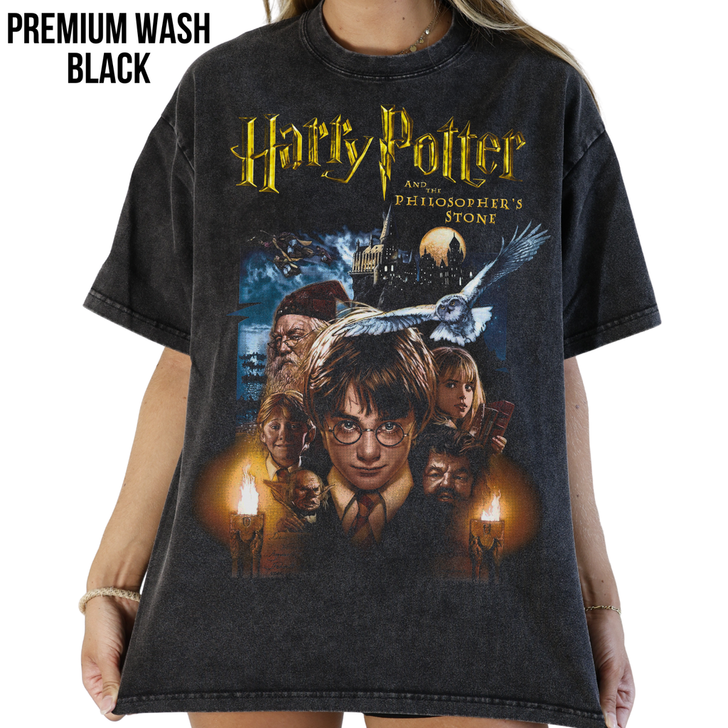 Harry Potter Philosopher’s Stone Shirt – Vintage Hogwarts Graphic Tee