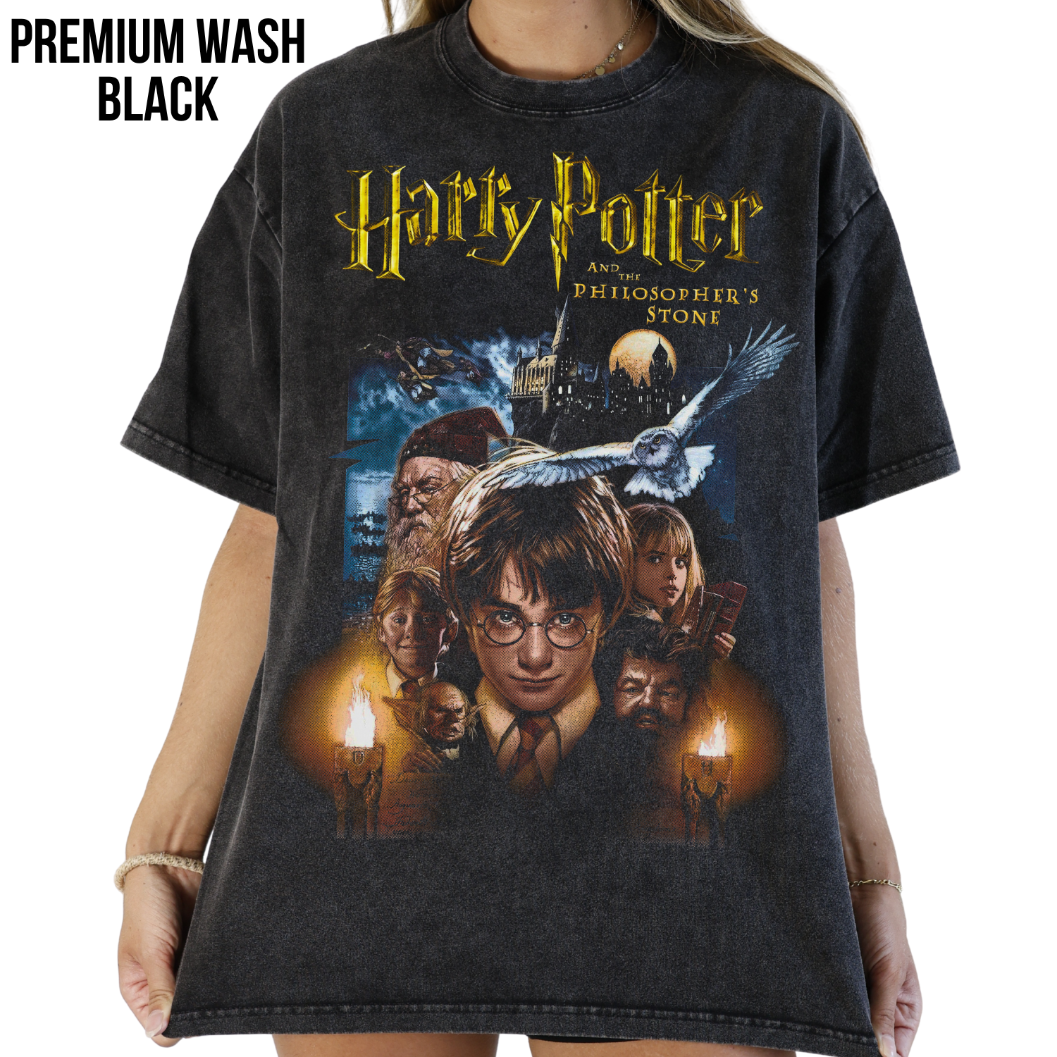 Harry Potter Philosopher’s Stone Shirt – Vintage Hogwarts Graphic Tee