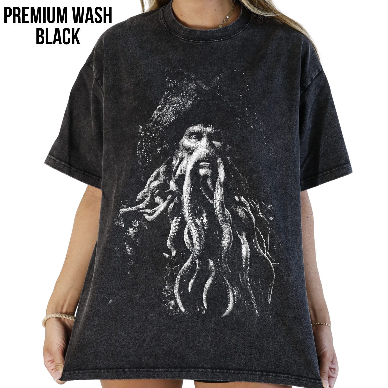 Davy Jones Shirt – Pirates of the Caribbean Davy Jones Portrait Tee, Davy Jones Graphic Shirt, Pirates of the Caribbean Fan Gift, Disney Pirates Shirt