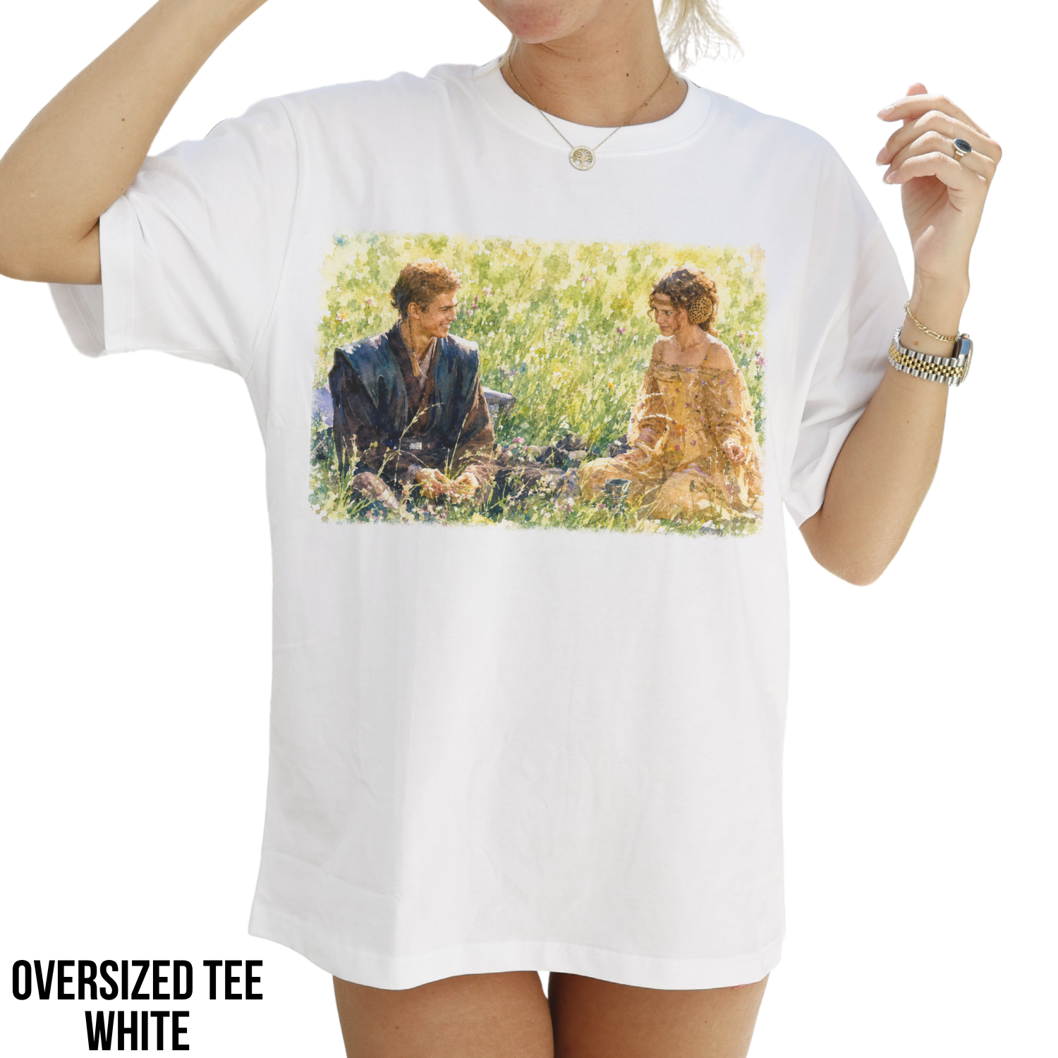 Star Wars Anakin and Padme Shirt – Naboo Watercolor Tee