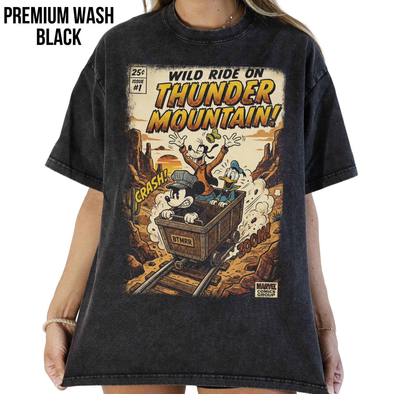 Big Thunder Mountain Shirt – Mickey, Goofy & Donald Vintage Disney Ride Tee