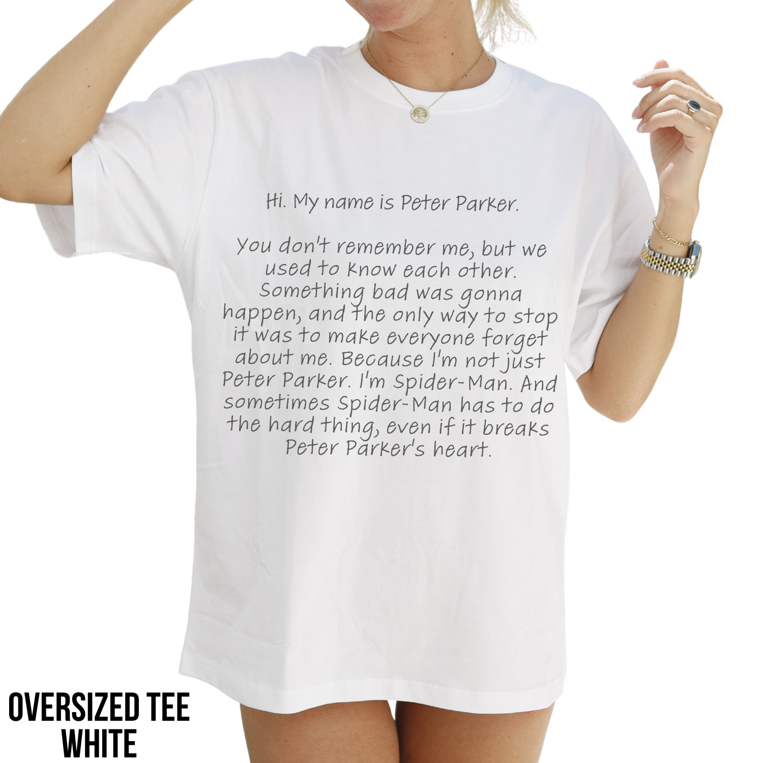 Spider-Man Shirt – Hi My Name Is Peter Parker Spider-Man No Way Home Quote Tee, Spider-Man Fan Gift, Tom Holland Spider-Man Shirt, Marvel Graphic Tee