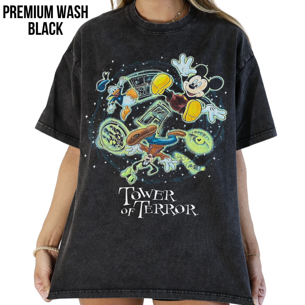 Vintage Tower of Terror Shirt – Mickey Donald Goofy Ride Tee