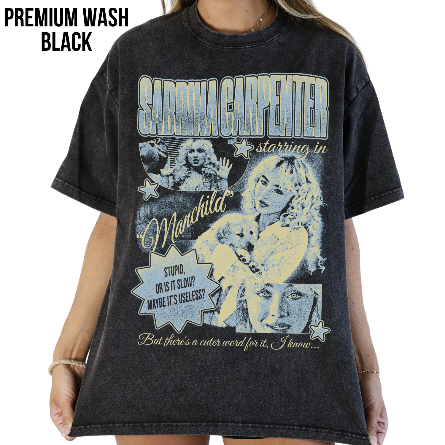 Sabrina Carpenter “Manchild” Vintage Graphic Shirt | Man's Best Friend Album