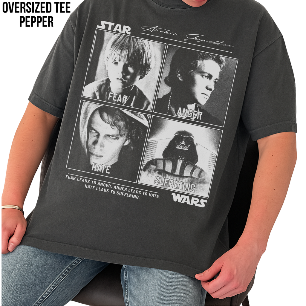 Anakin Skywalker Evolution Tee | Star Wars Prequels Vintage Style Shirt