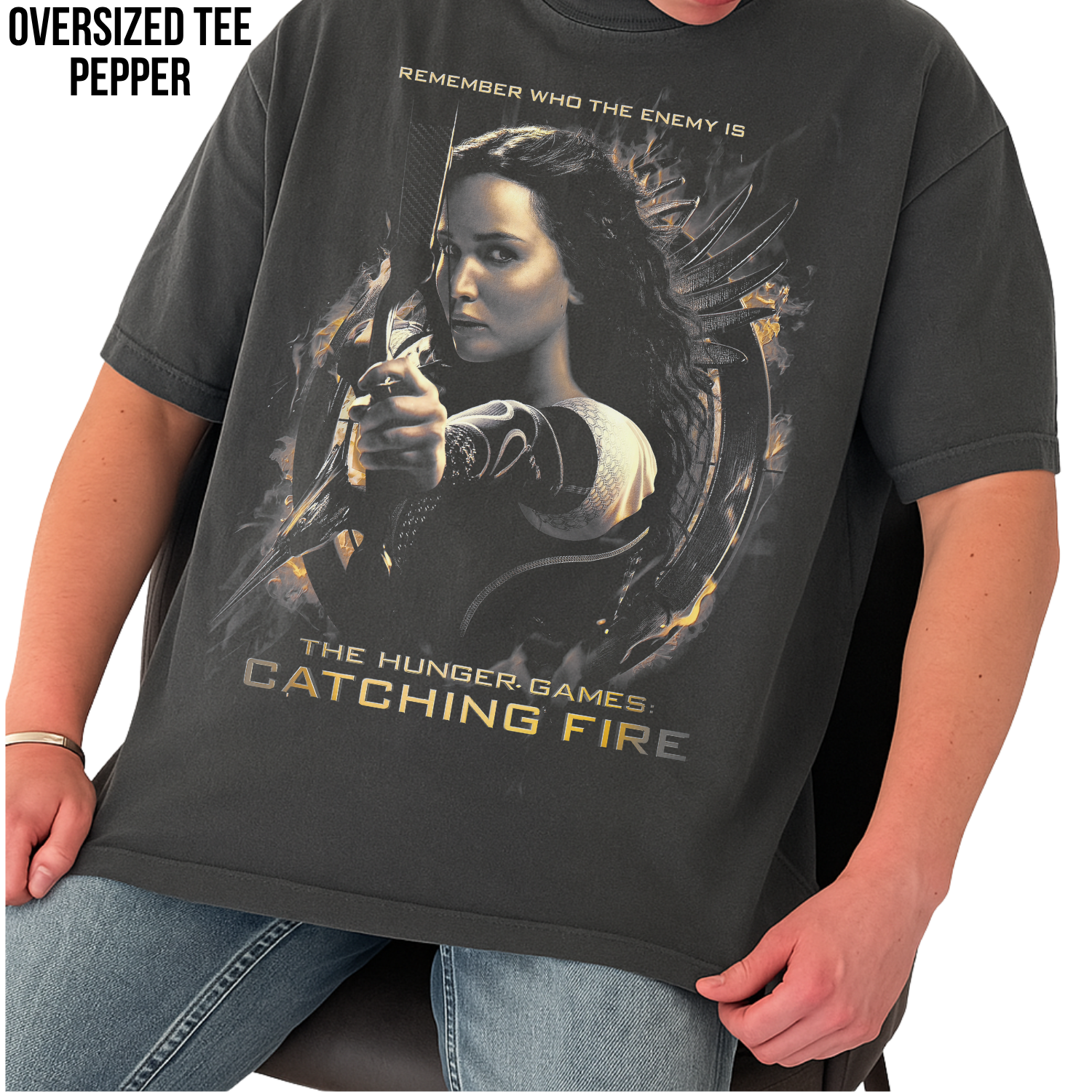Hunger Games Catching Fire Shirt – Katniss Mockingjay Poster Graphic Tee, Katniss Everdeen Fan Gift