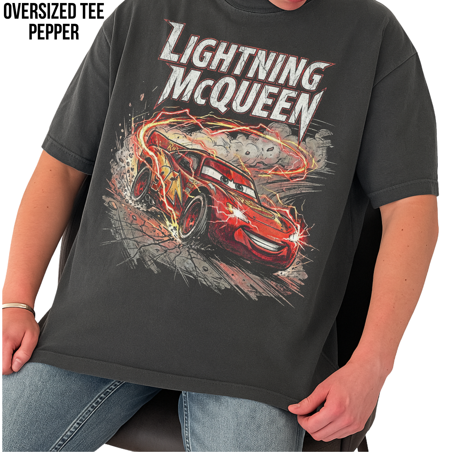 Vintage Lightning McQueen Shirt - Disney Cars Shirt
