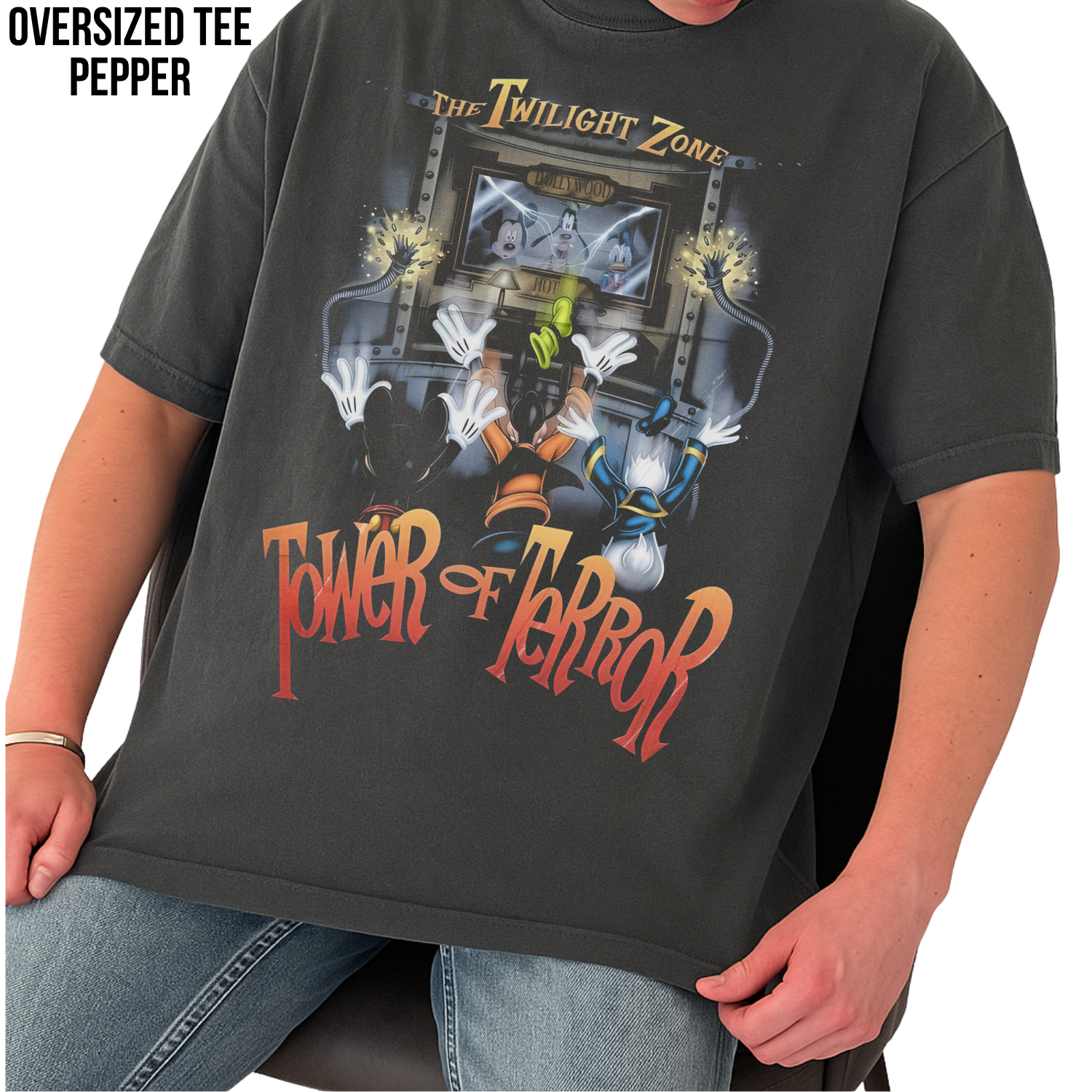 Vintage Tower of Terror Shirt – Disney Ride Tee with Mickey Donald Goofy