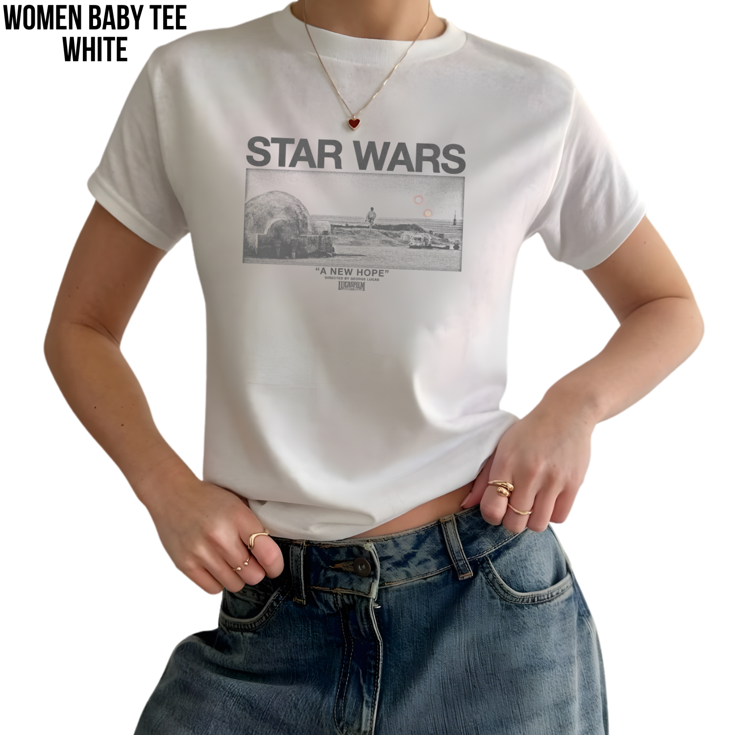Star Wars A New Hope Shirt – Luke Skywalker Tatooine Twin Suns Tee
