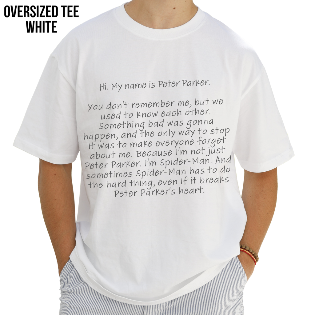 Spider-Man Shirt – Hi My Name Is Peter Parker Spider-Man No Way Home Quote Tee, Spider-Man Fan Gift, Tom Holland Spider-Man Shirt, Marvel Graphic Tee