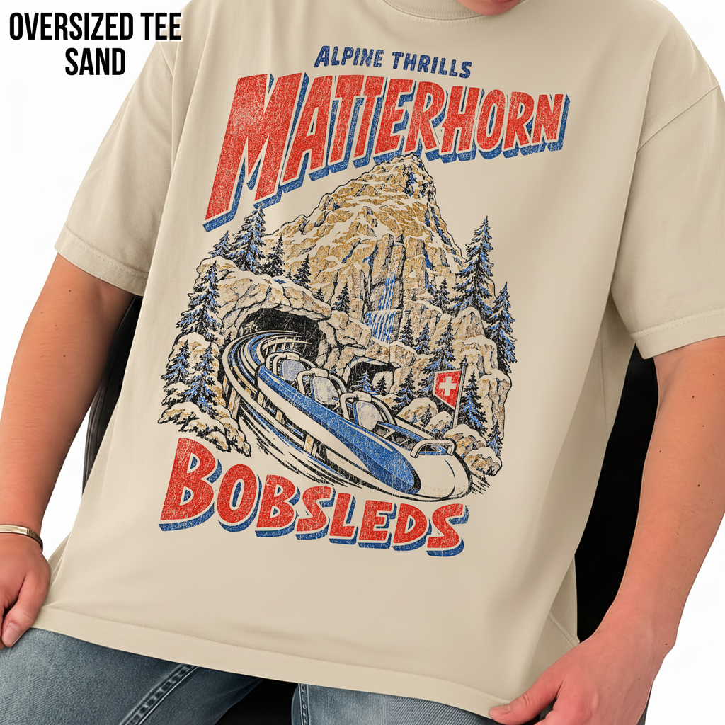 Matterhorn Bobsleds Shirt – Disneyland Alpine Thrills Ride Graphic Shirt, Disney Parks Fan Gift, Vintage Matterhorn Poster Shirt, Retro Disney Attraction Merch