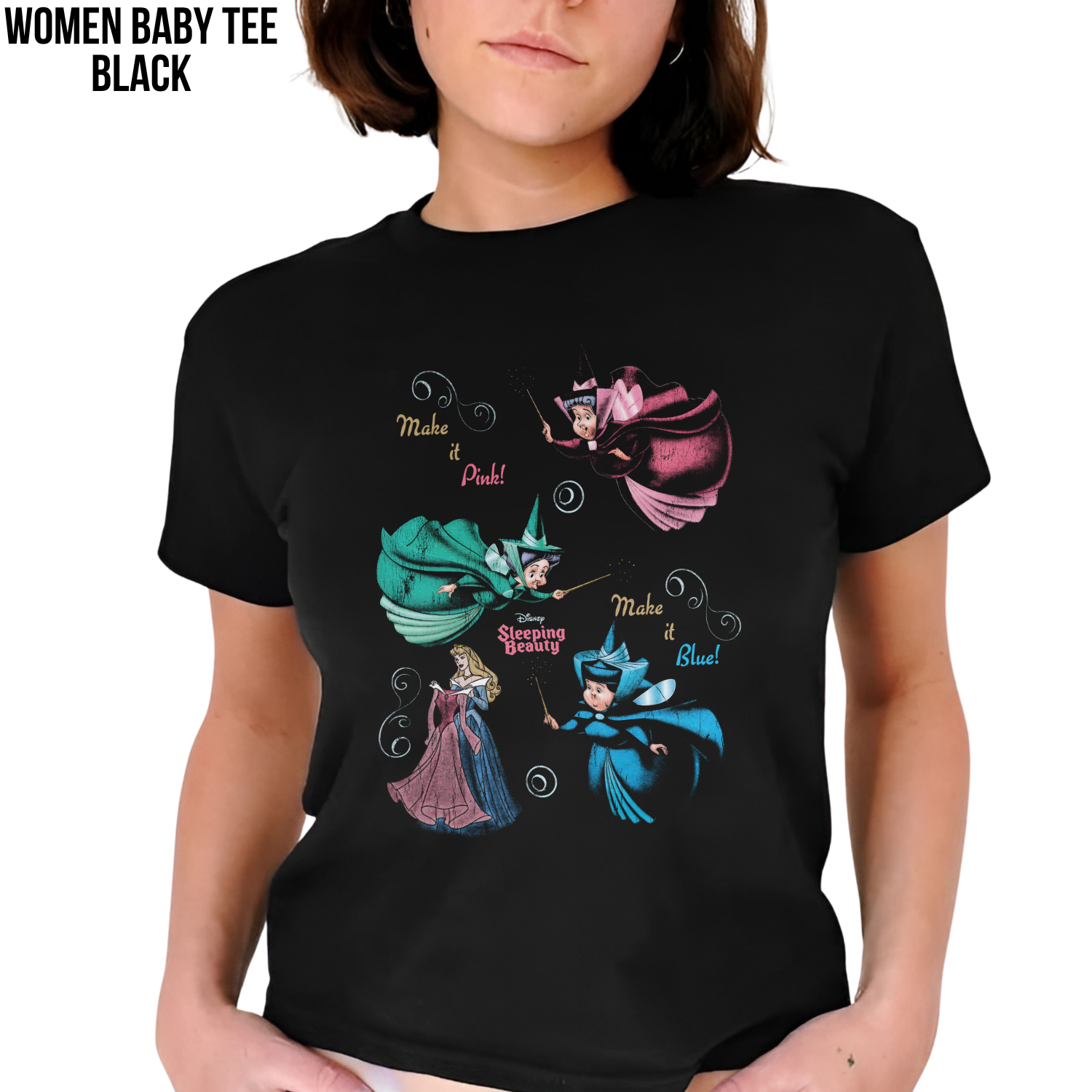 Sleeping Beauty Shirt – Make It Pink Make It Blue Fairy Godmothers Tee, Sleeping Beauty Graphic Shirt, Aurora Disney Fan Gift, Disney Princess Shirt
