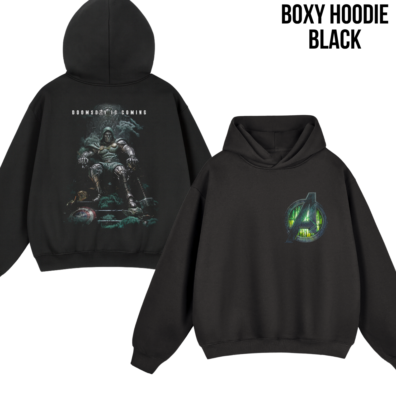 Doctor Doom Shirt – Avengers Doomsday Is Coming Doctor Doom Thron Doppelseitiges T-Shirt, Doctor Doom Marvel Fan-Geschenk, Avengers Doomsday Grafik-Shirt, MCU Bösewicht Shirt