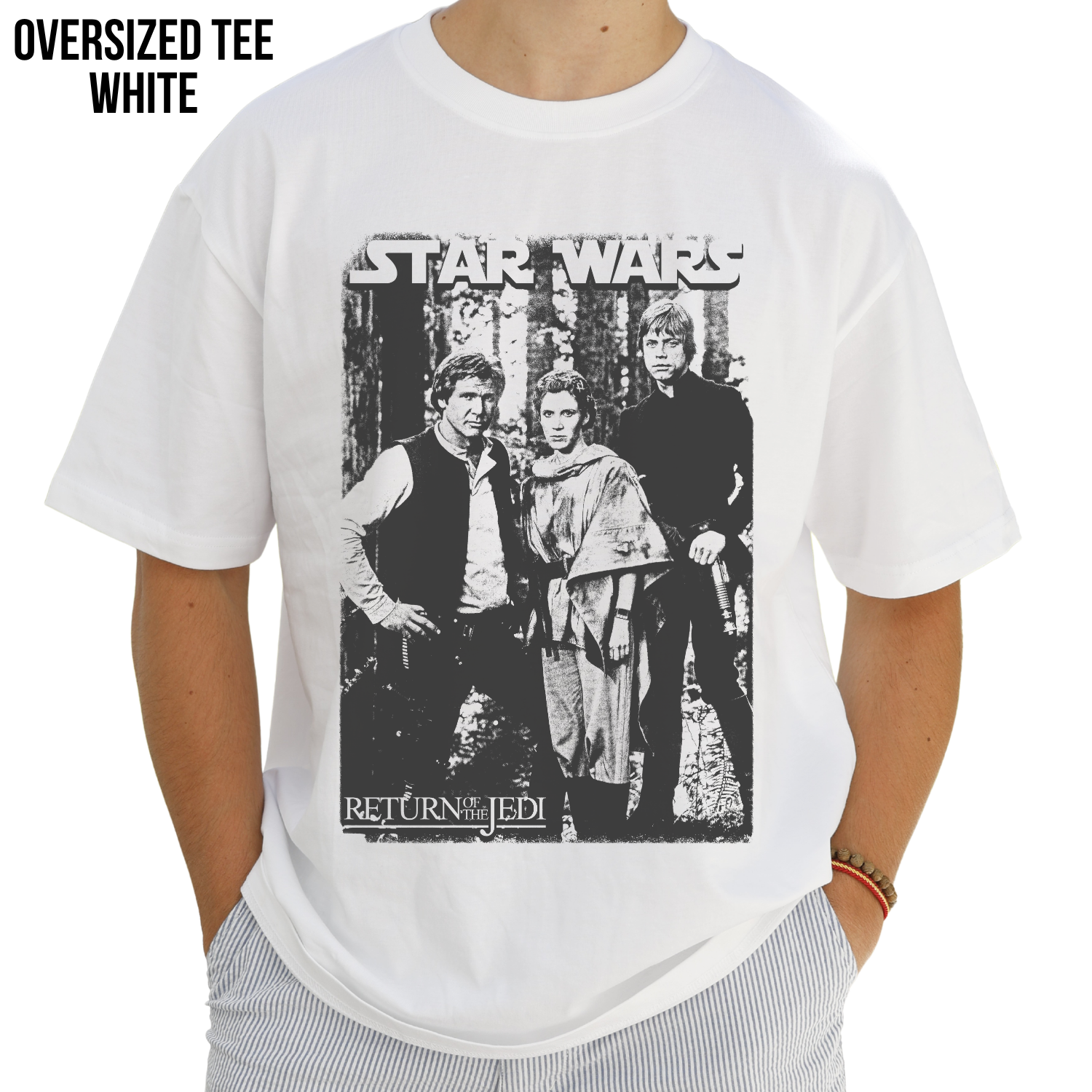 Star Wars Return Of The Jedi Shirt – Han Leia Luke Endor Graphic Tee, Star Wars Fan Gift, Original Trilogy Black and White Tee