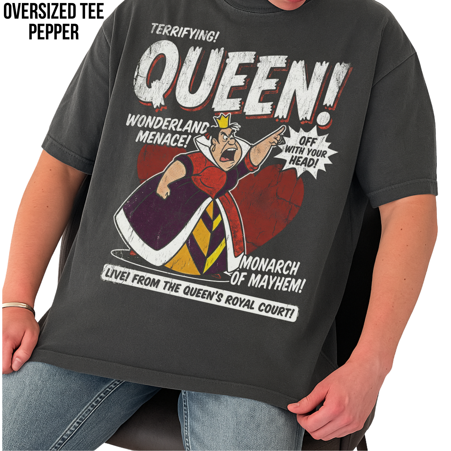 Queen of Hearts Shirt - Alice in Wonderland Graphic Tee