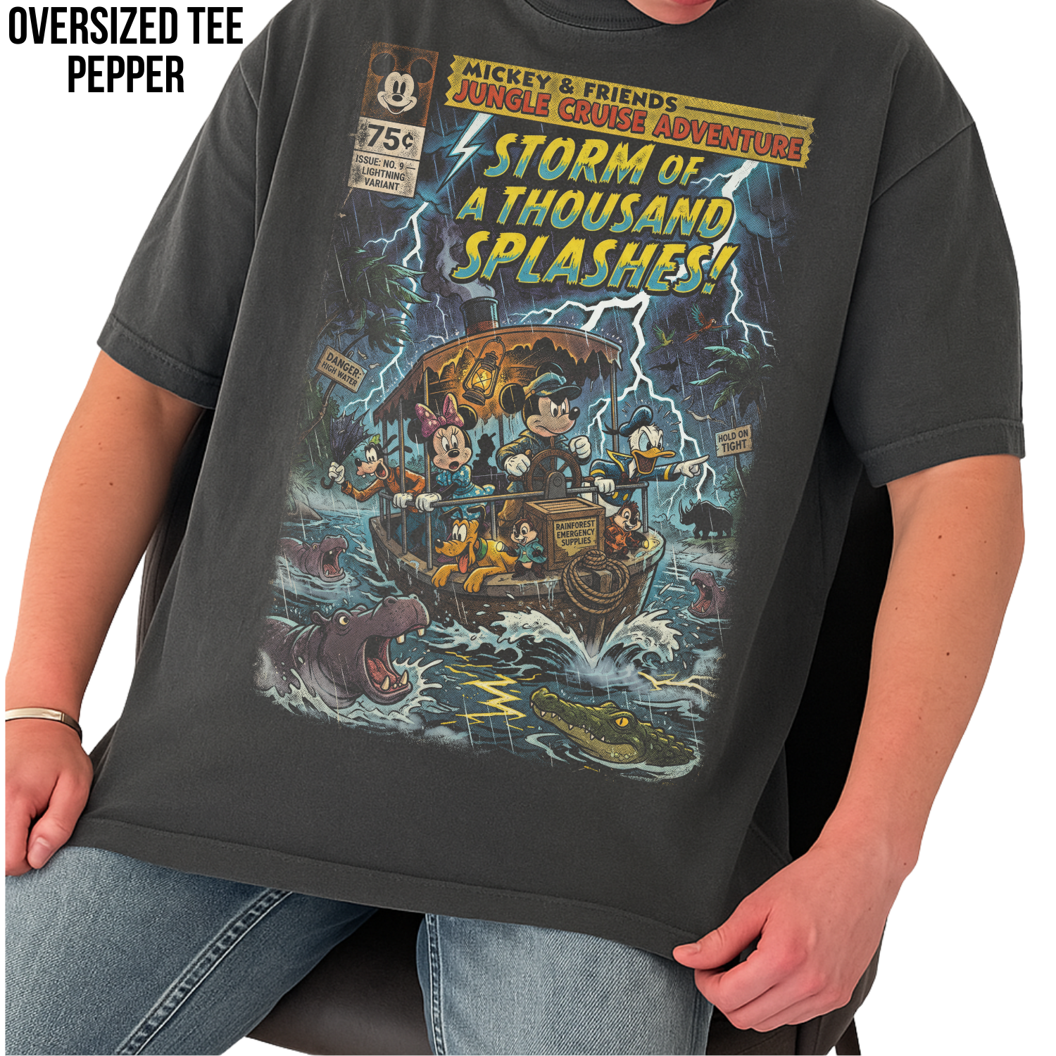 Mickey & Friends Jungle Cruise Adventure Shirt: Vintage Comic Disney Ride Tee