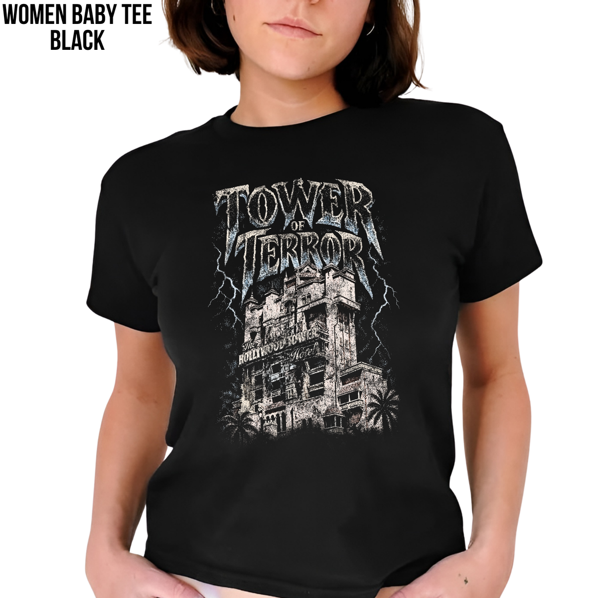 Tower of Terror Shirt – Hollywood Tower Hotel Disney Ride Graphic Shirt, Disney Parks Fan Gift, Vintage Tower of Terror Poster Shirt, Retro Disney Attraction Merch