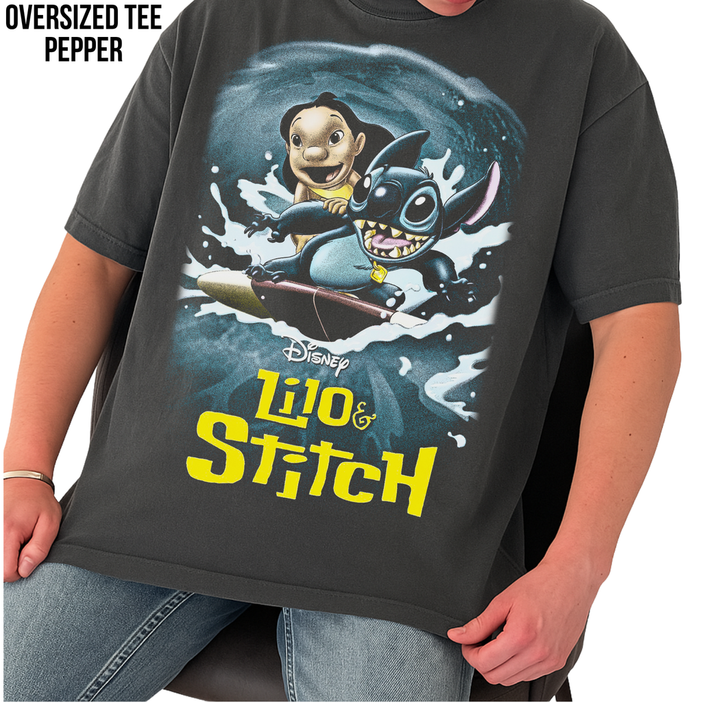 Disney Lilo and Stitch Shirt – Lilo and Stitch Surfing Graphic Tee