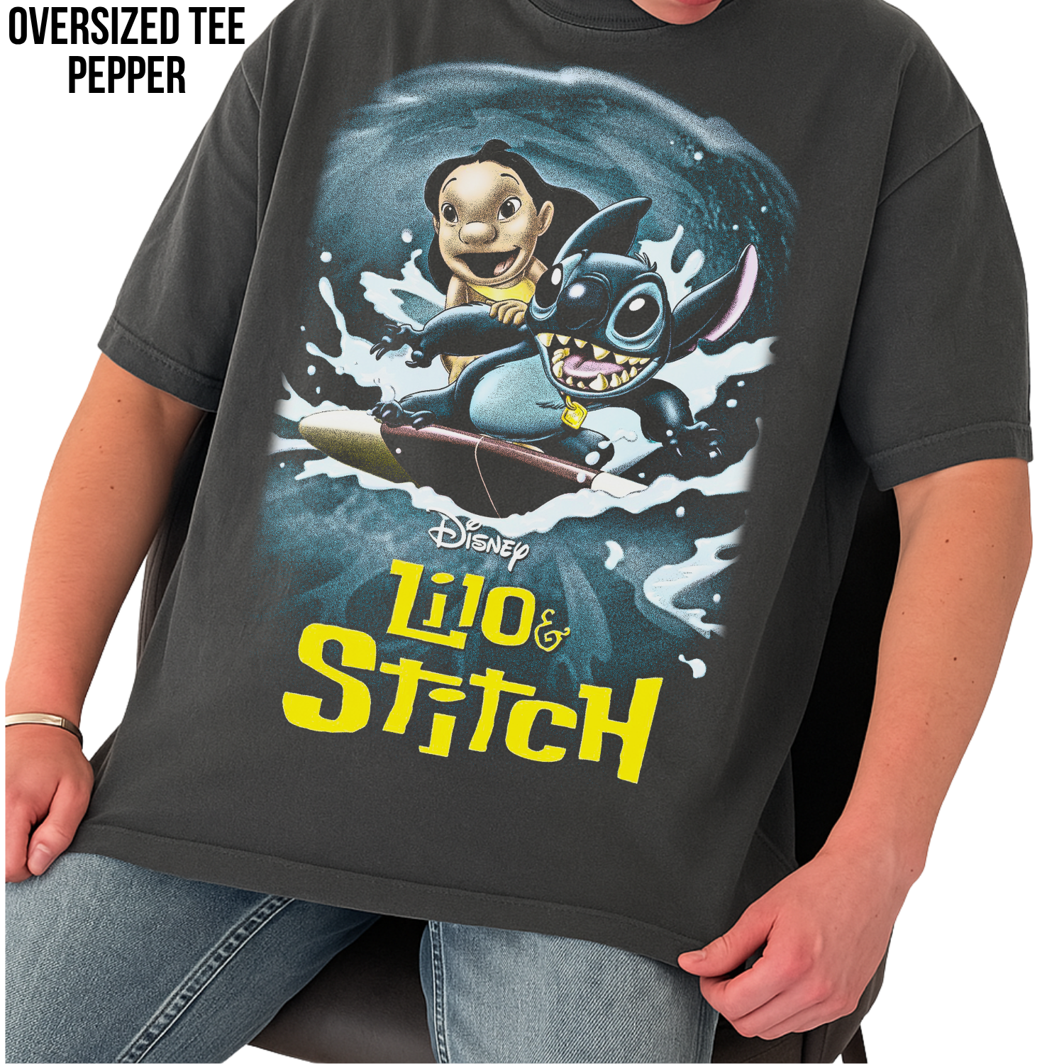 Disney Lilo and Stitch Shirt – Lilo and Stitch Surfing Graphic Tee