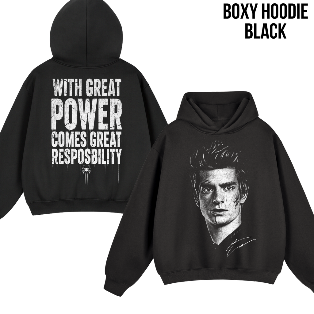 Andrew Garfield Spider-Man Shirt | With Great Power Comes Great Responsibility Tee