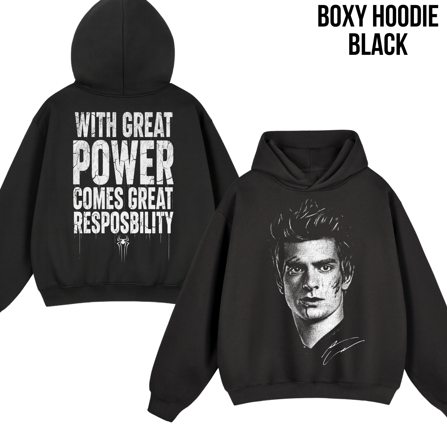 Andrew Garfield Spider-Man Shirt | With Great Power Comes Great Responsibility Tee