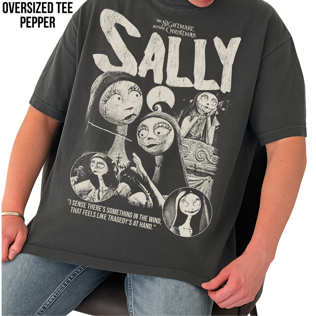 Sally Shirt – Nightmare Before Christmas Sally Vintage Bootleg Graphic Shirt, Sally Rag Doll Portrait Tee, Disney Halloween Fan Gift, Tim Burton Movie Merch