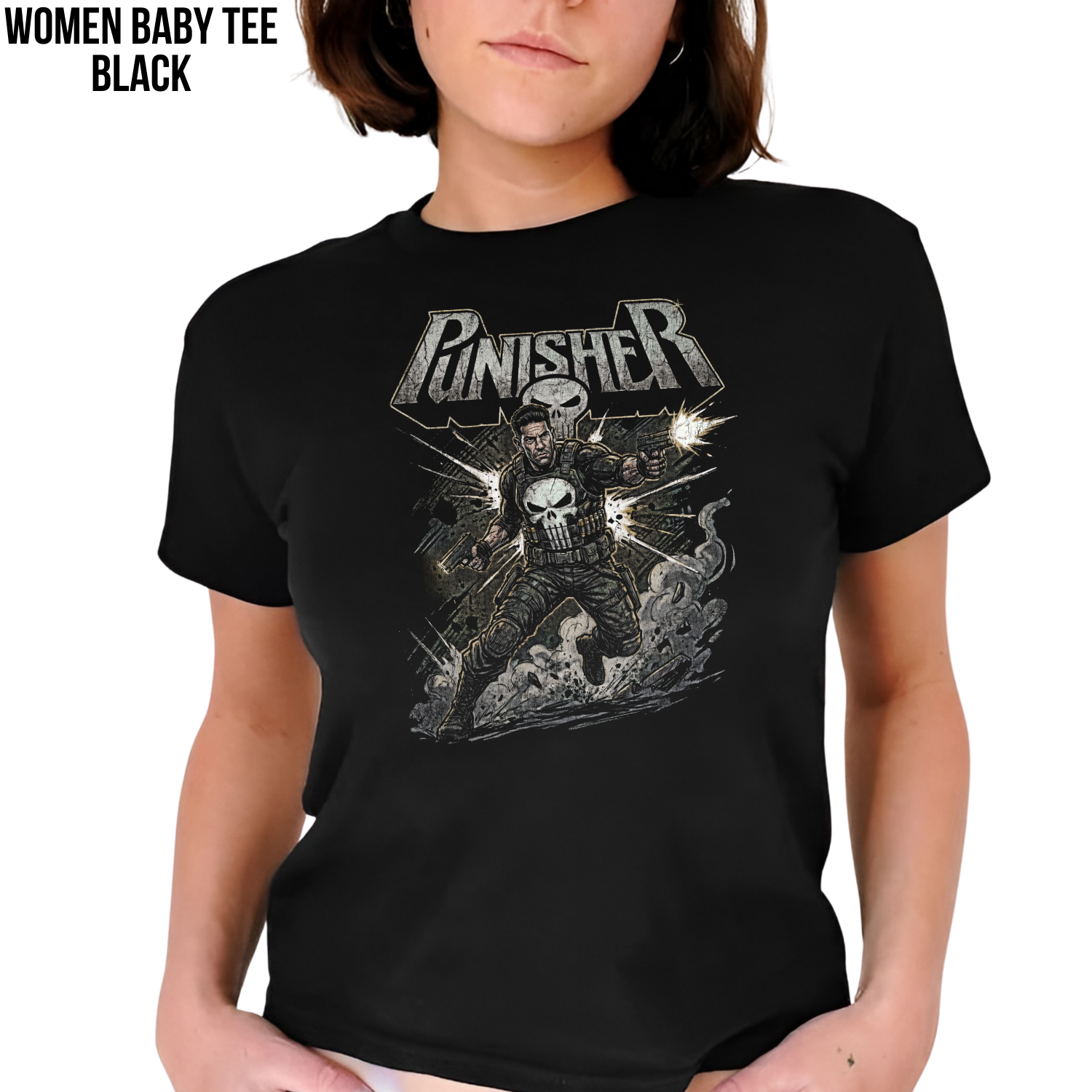 Vintage Punisher Shirt: Retro Marvel Comic Tee