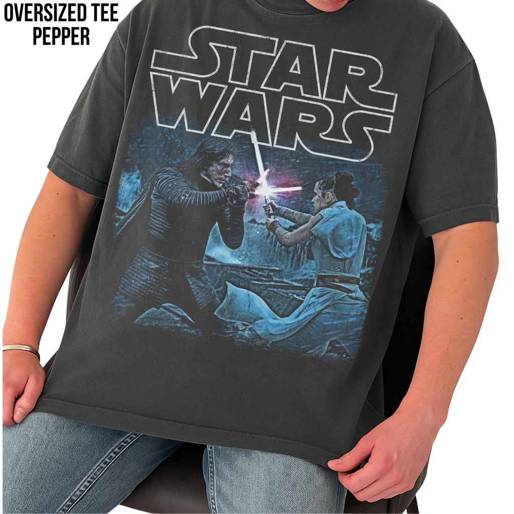 Star Wars Rey and Kylo Ren Shirt – Rey vs Kylo Ren Lightsaber Duel Tee, Rise of Skywalker Shirt