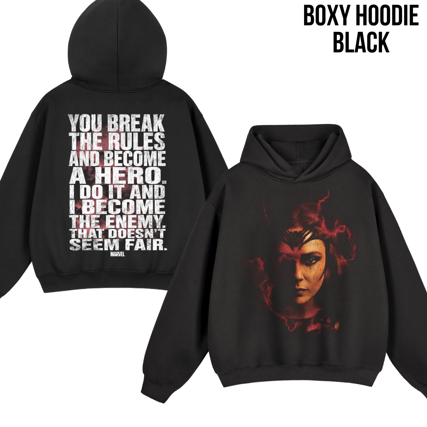 Scarlet Witch Shirt – Wanda Maximoff You Break The Rules And Become A Hero Tee, Scarlet Witch Marvel Fan Gift, Doctor Strange Multiverse Graphic Shirt, Marvel Villain Shirt