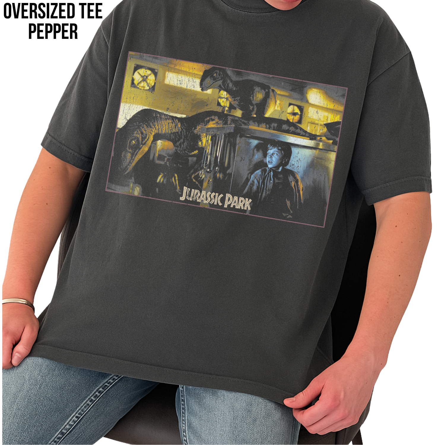 Jurassic Park Shirt – Raptor Kitchen Scene Graphic Tee, Jurassic Park Fan Gift, Clever Girl Dinosaur Movie Shirt