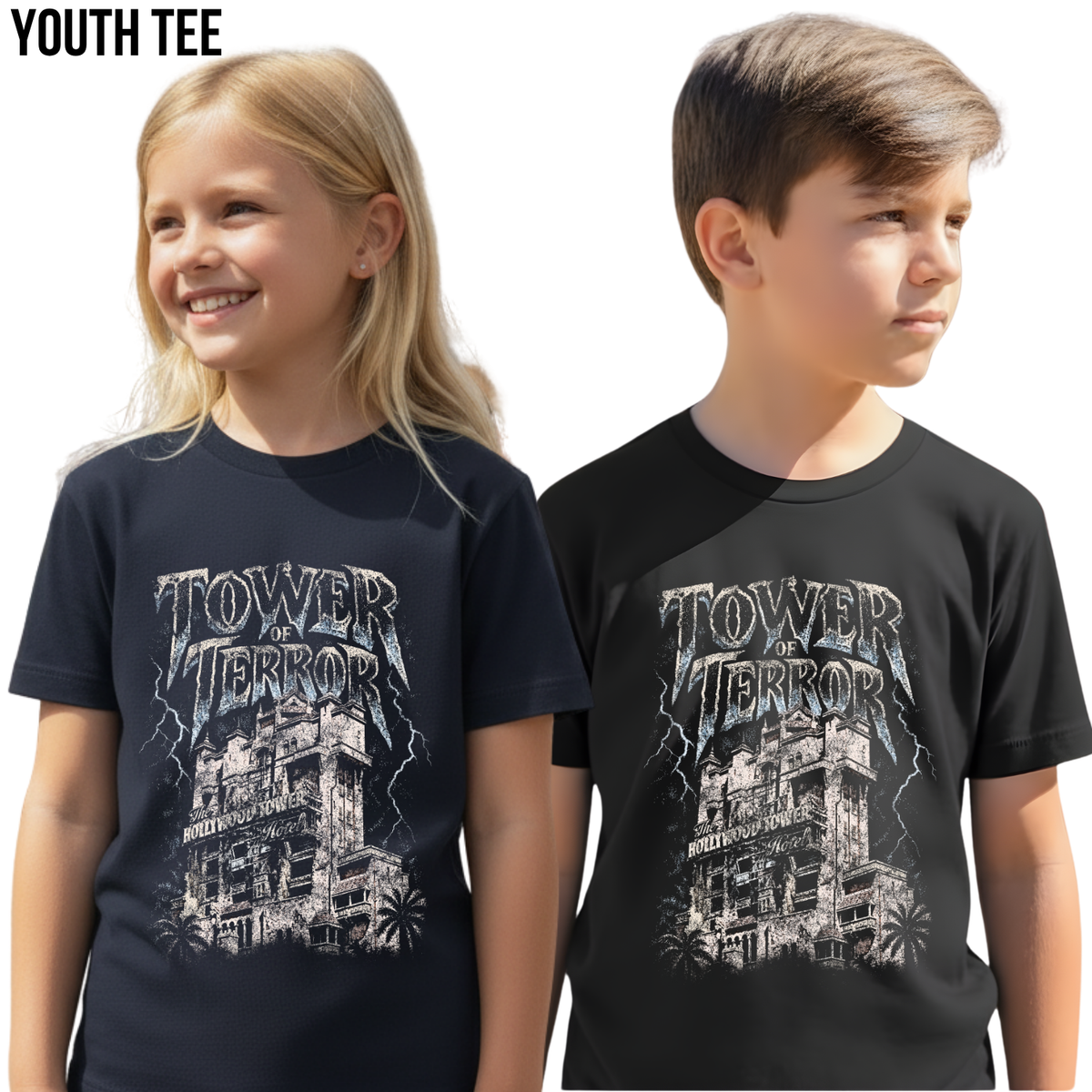 Tower of Terror Shirt – Hollywood Tower Hotel Disney Ride Graphic Shirt, Disney Parks Fan Gift, Vintage Tower of Terror Poster Shirt, Retro Disney Attraction Merch