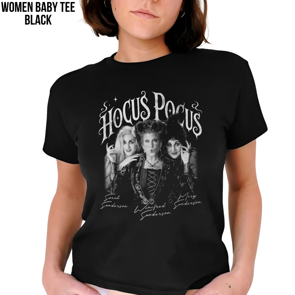 Hocus Pocus Shirt – Sanderson Sisters Tee, Hocus Pocus Graphic Shirt, Halloween Fan Gift, Winifred Sarah Mary Sanderson Shirt