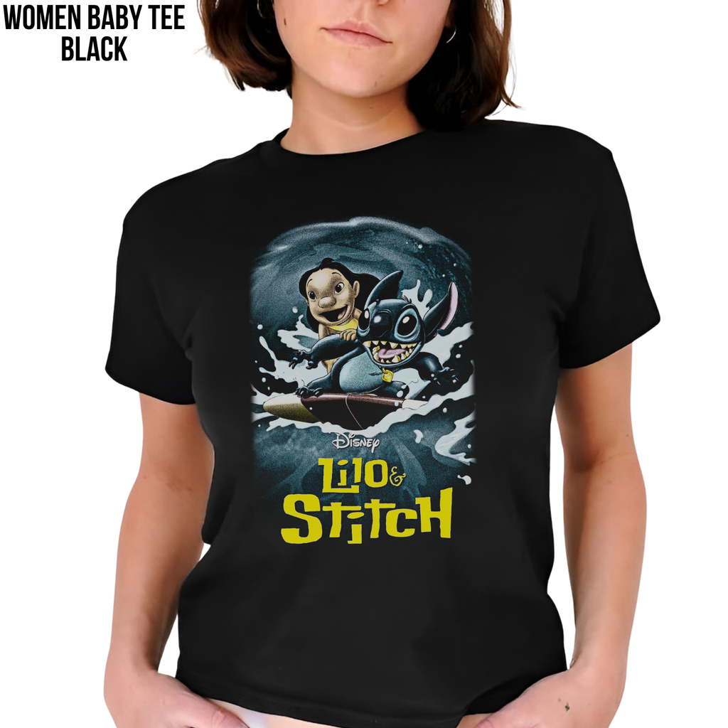 Disney Lilo and Stitch Shirt – Lilo and Stitch Surfing Graphic Tee