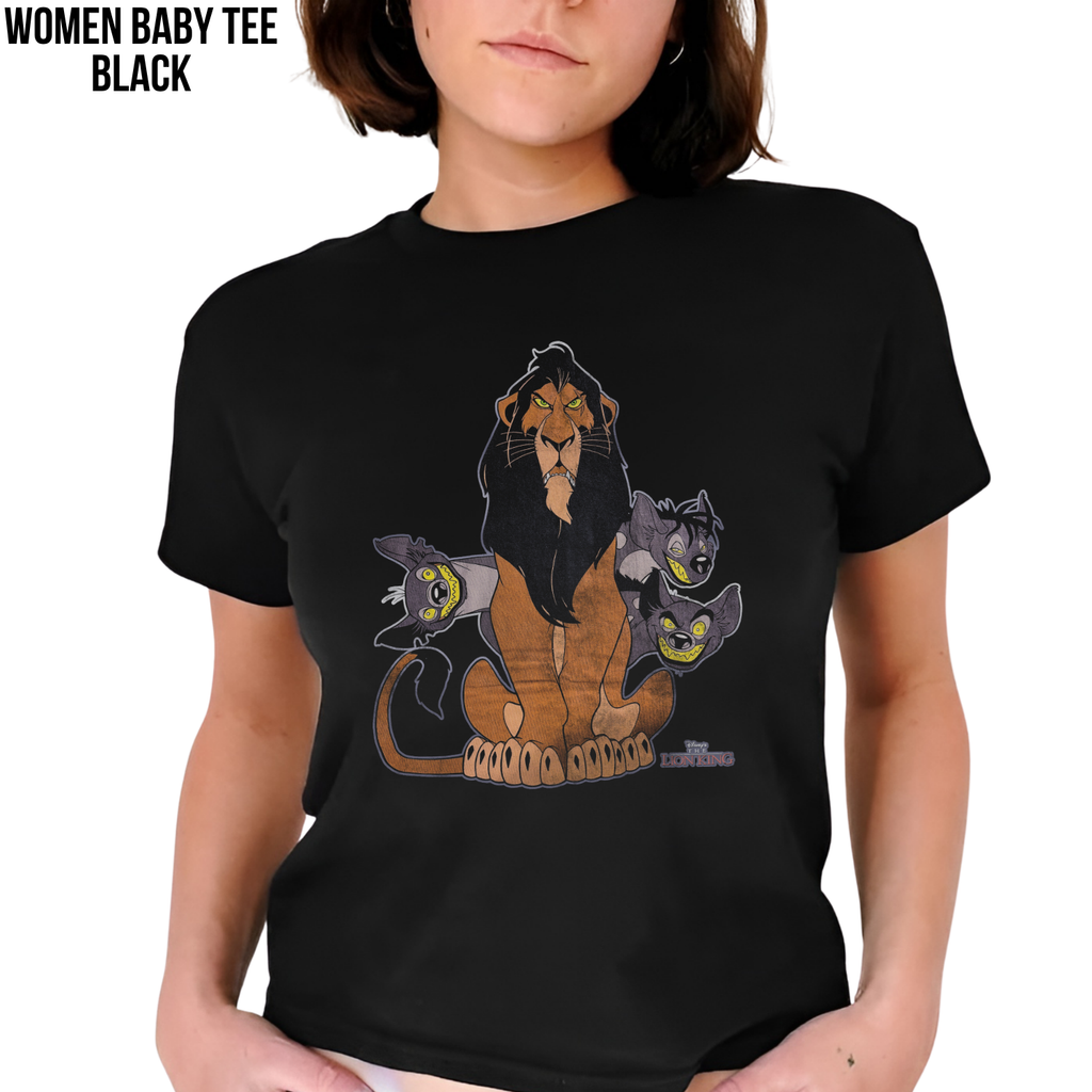 Lion King Scar Shirt – Disney Lion King Scar and Hyenas Graphic Tee, Scar Disney Villain Fan Gift, Lion King Shirt, Disney Villain Shirt