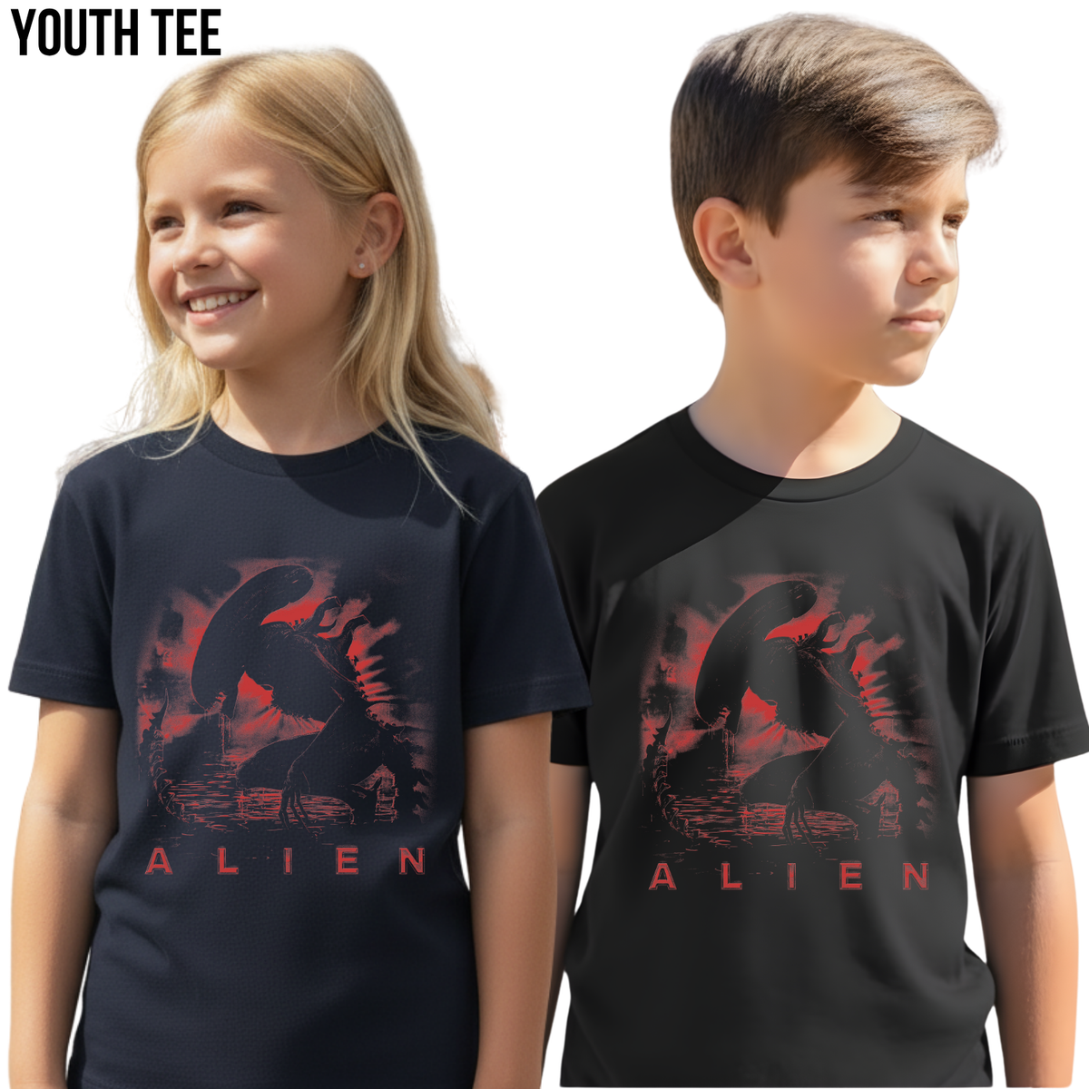 Vintage Alien Shirt – Xenomorph Graphic Shirt, Alien Movie Fan Gift, Vintage Horror Sci-Fi Shirt, Retro Xenomorph Merch