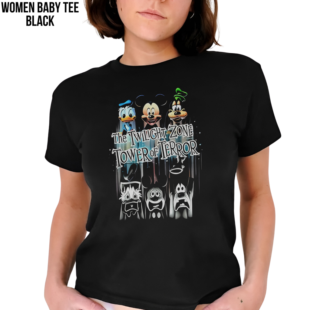 Vintage Tower of Terror Disney Shirt – Mickey Donald Goofy Ride Tee