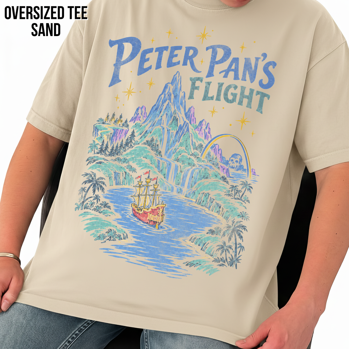 Peter Pan's Flight Shirt – Disney Peter Pan's Flight Neverland Vintage Graphic Shirt, Pirate Ship Ride Tee, Disney Parks Fan Gift, Disneyland Attraction Merch