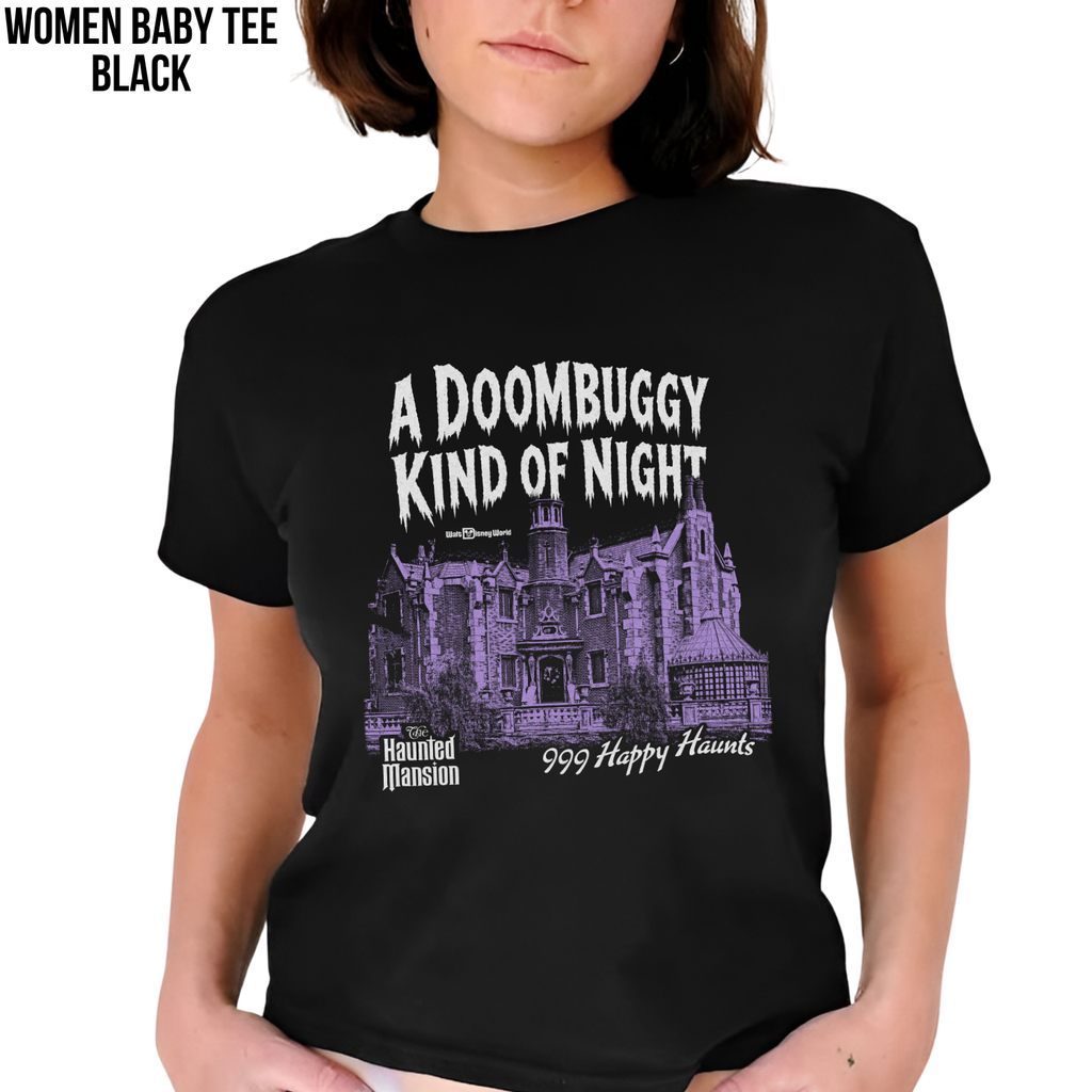 Haunted Mansion Shirt – A Doombuggy Kind of Night Haunted Mansion Tee, 999 Happy Haunts Graphic Shirt, Disney Haunted Mansion Fan Gift, Walt Disney World Halloween Shirt