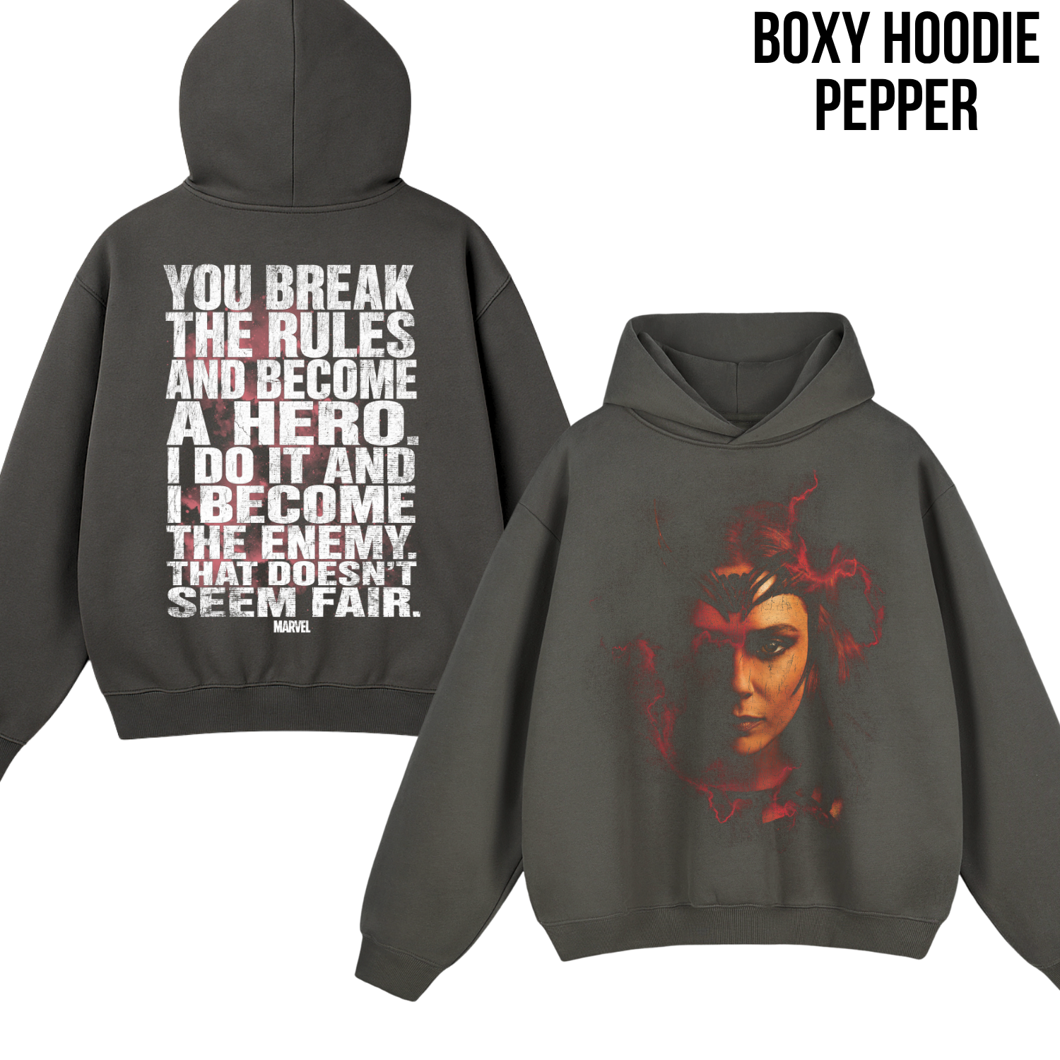 Scarlet Witch Shirt – Wanda Maximoff You Break The Rules And Become A Hero Tee, Scarlet Witch Marvel Fan Gift, Doctor Strange Multiverse Graphic Shirt, Marvel Villain Shirt