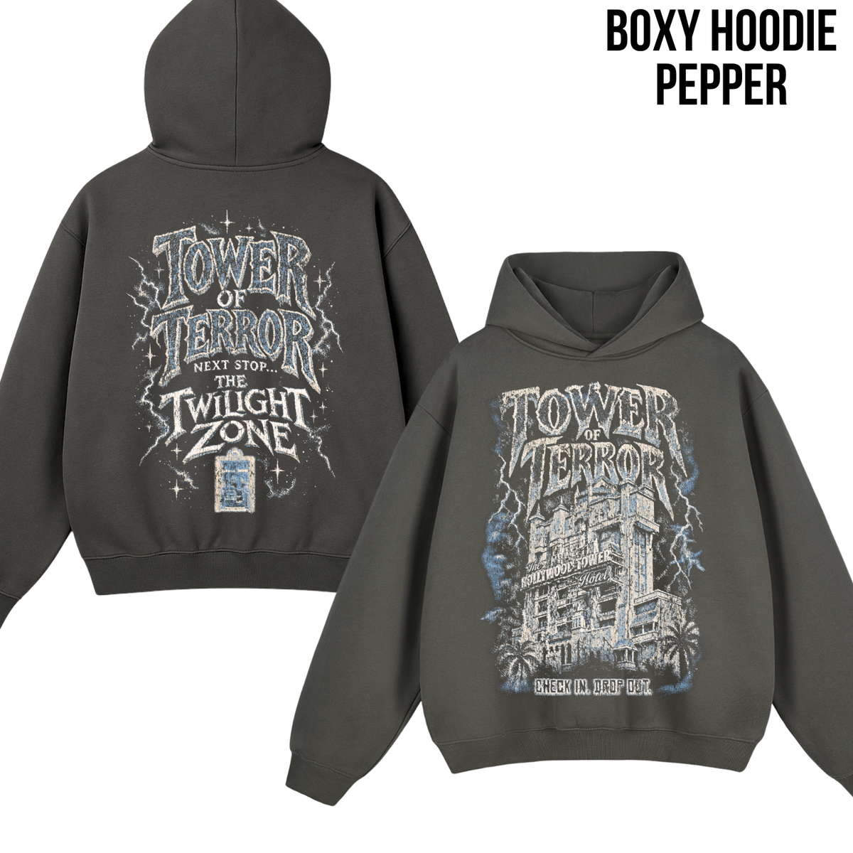 Tower of Terror Shirt – Hollywood Tower Hotel Double Sided Disney Ride Graphic Shirt, Disney Parks Fan Gift, Vintage Tower of Terror Twilight Zone Shirt, Retro Disney Attraction Merch