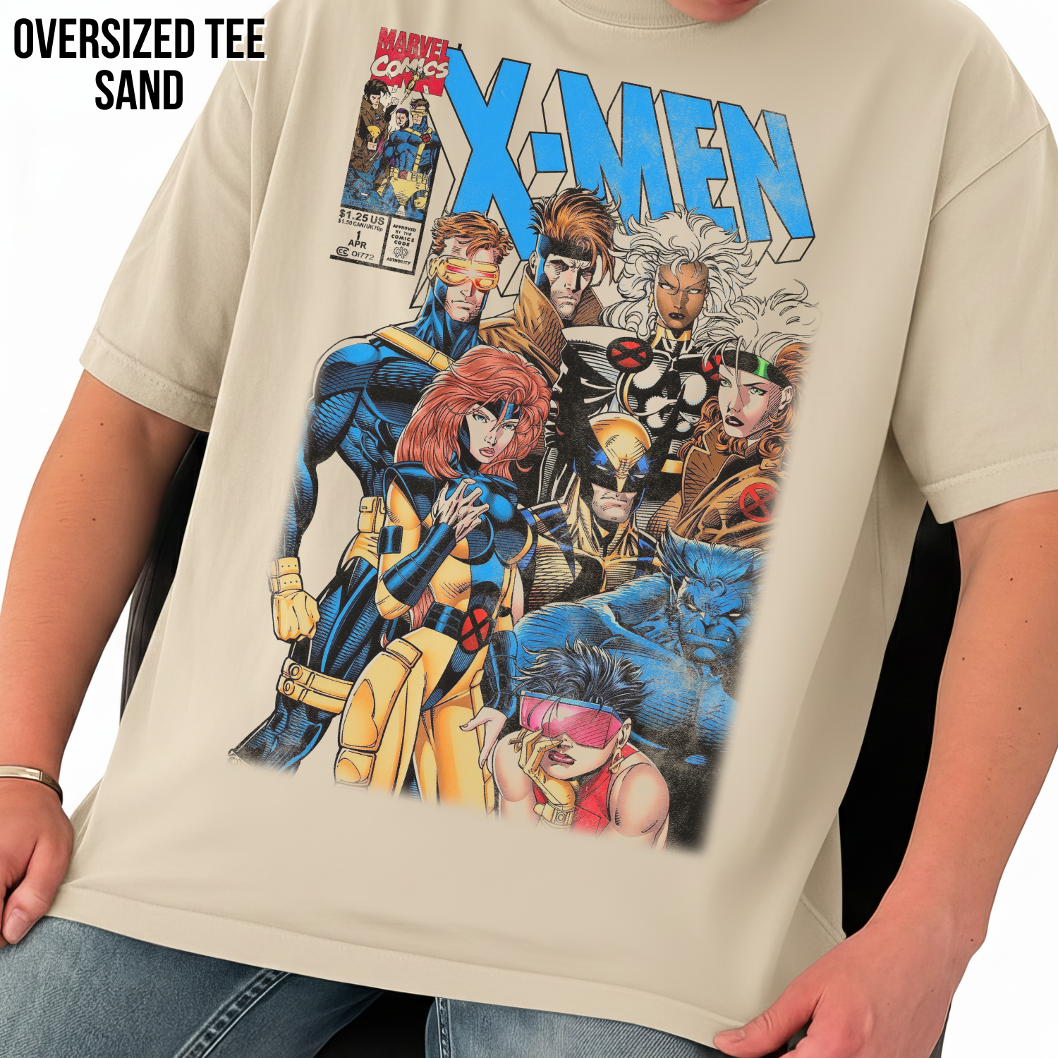 X-Men Shirt – Marvel Comics X-Men #1 Comic Cover Graphic Tee, X-Men Fan Gift, Cyclops Wolverine Storm Gambit Rogue Marvel Shirt, 90s Comic Book Tee