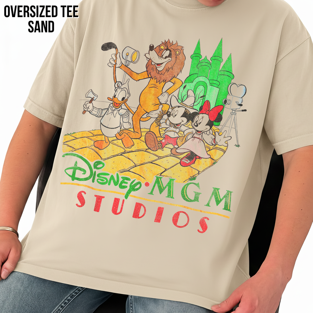 Disney MGM Studios Shirt – Vintage Disney MGM Studios Mickey Minnie Donald Wizard of Oz Graphic Tee, Disney Hollywood Studios Fan Gift, Retro Disney Park Shirt