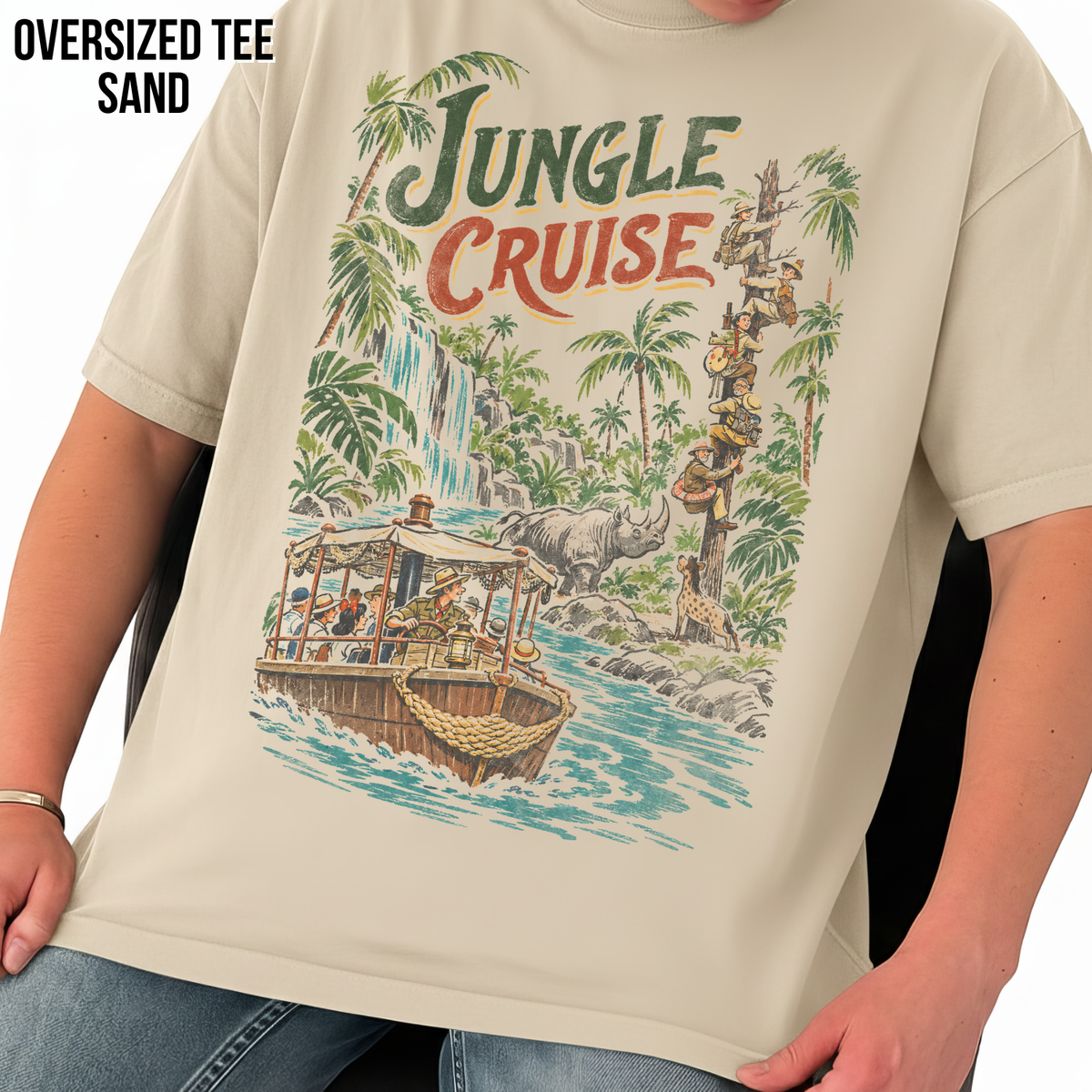 Jungle Cruise Shirt – Disney Jungle Cruise Vintage Graphic Shirt, Skipper Ride Scene Tee, Disney Parks Fan Gift, Disneyland Attraction Merch