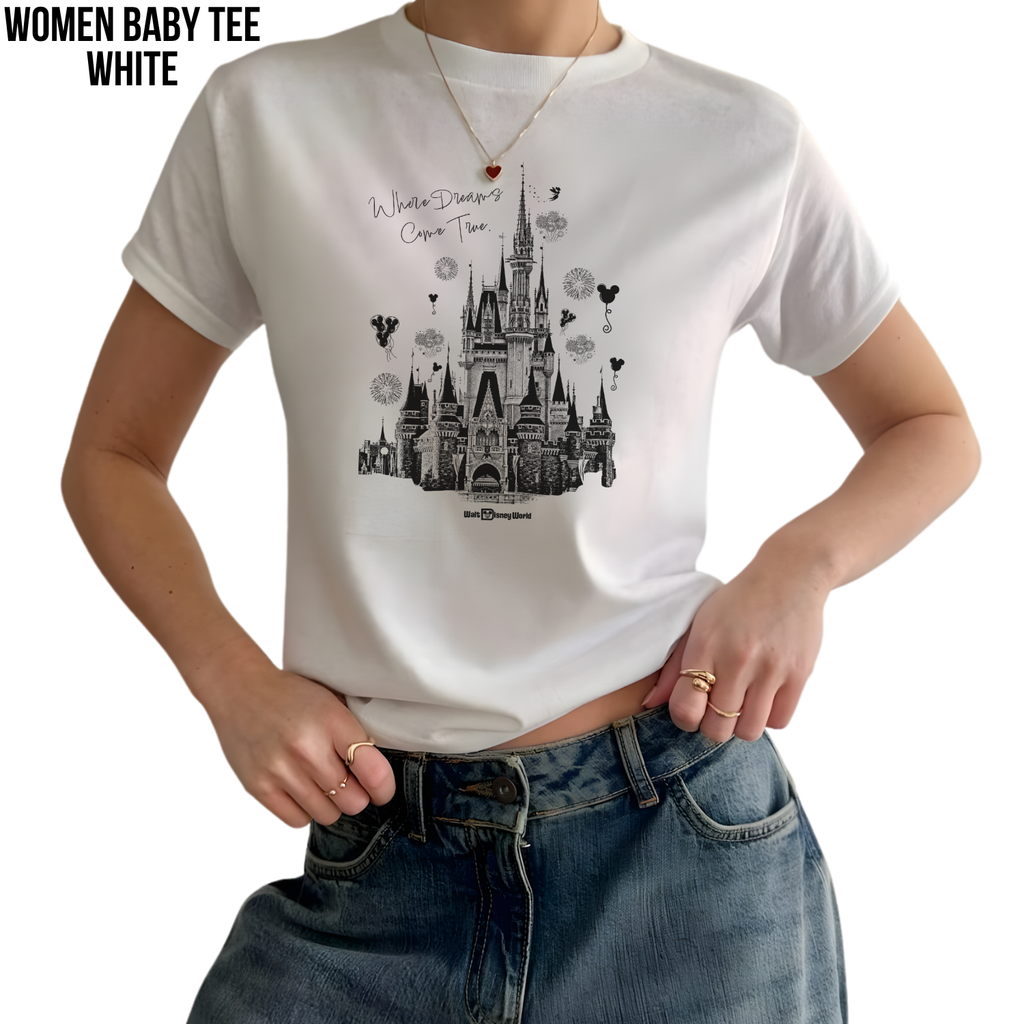 Disney Castle Shirt – Where Dreams Come True Disneyworld Tee