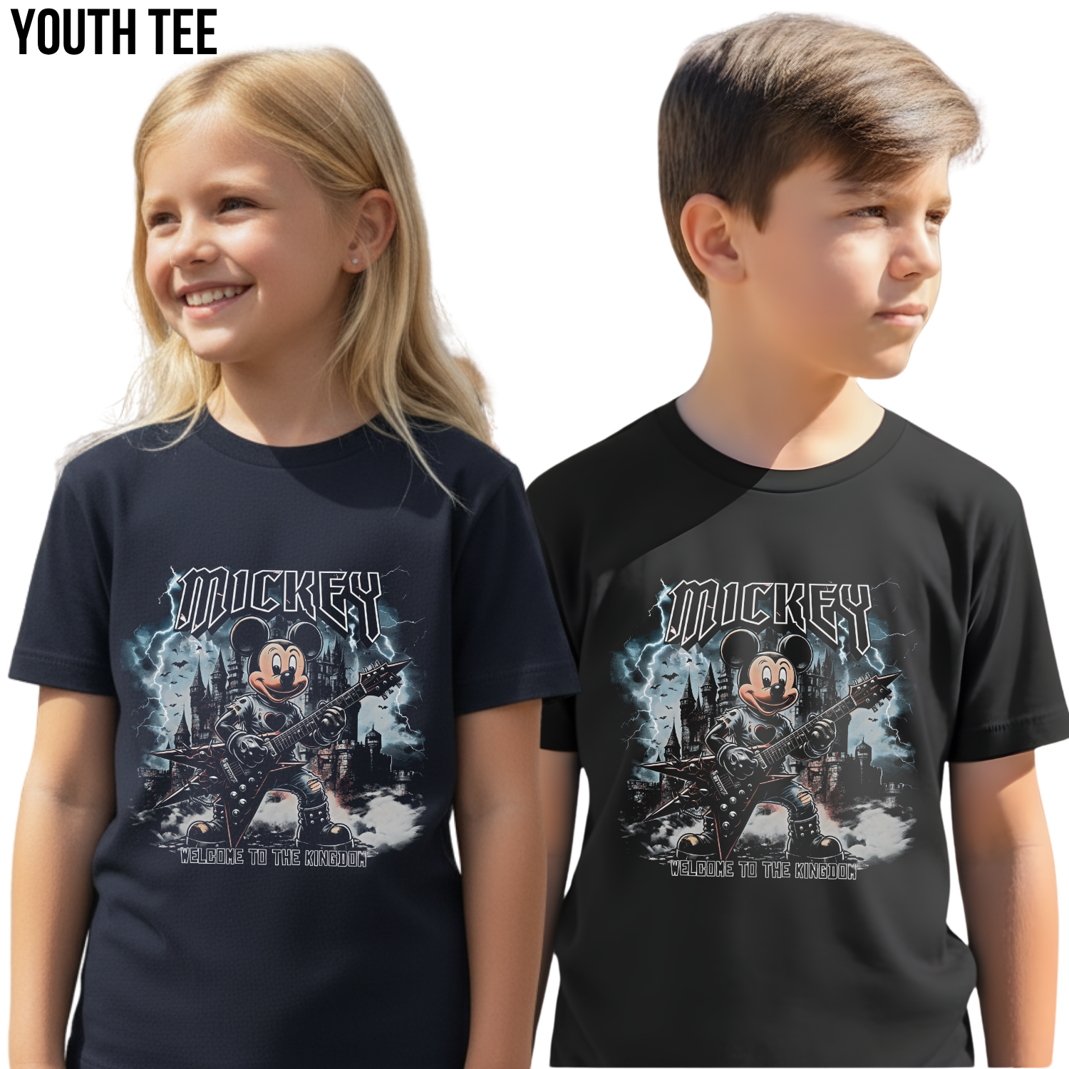 Disney Mickey Mouse Shirt – Welcome To The Kingdom Rock Tee, Mickey Mouse Heavy Metal Graphic Tee