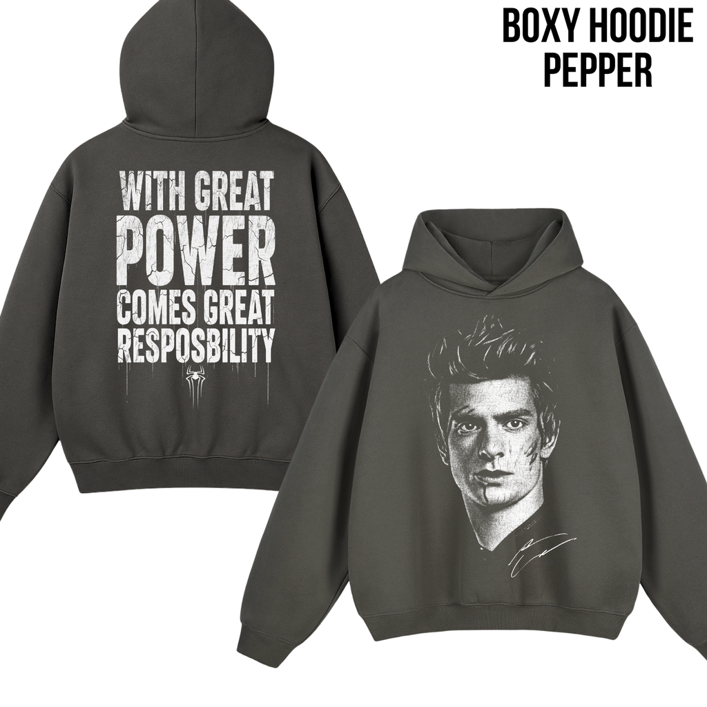 Andrew Garfield Spider-Man Shirt | With Great Power Comes Great Responsibility Tee