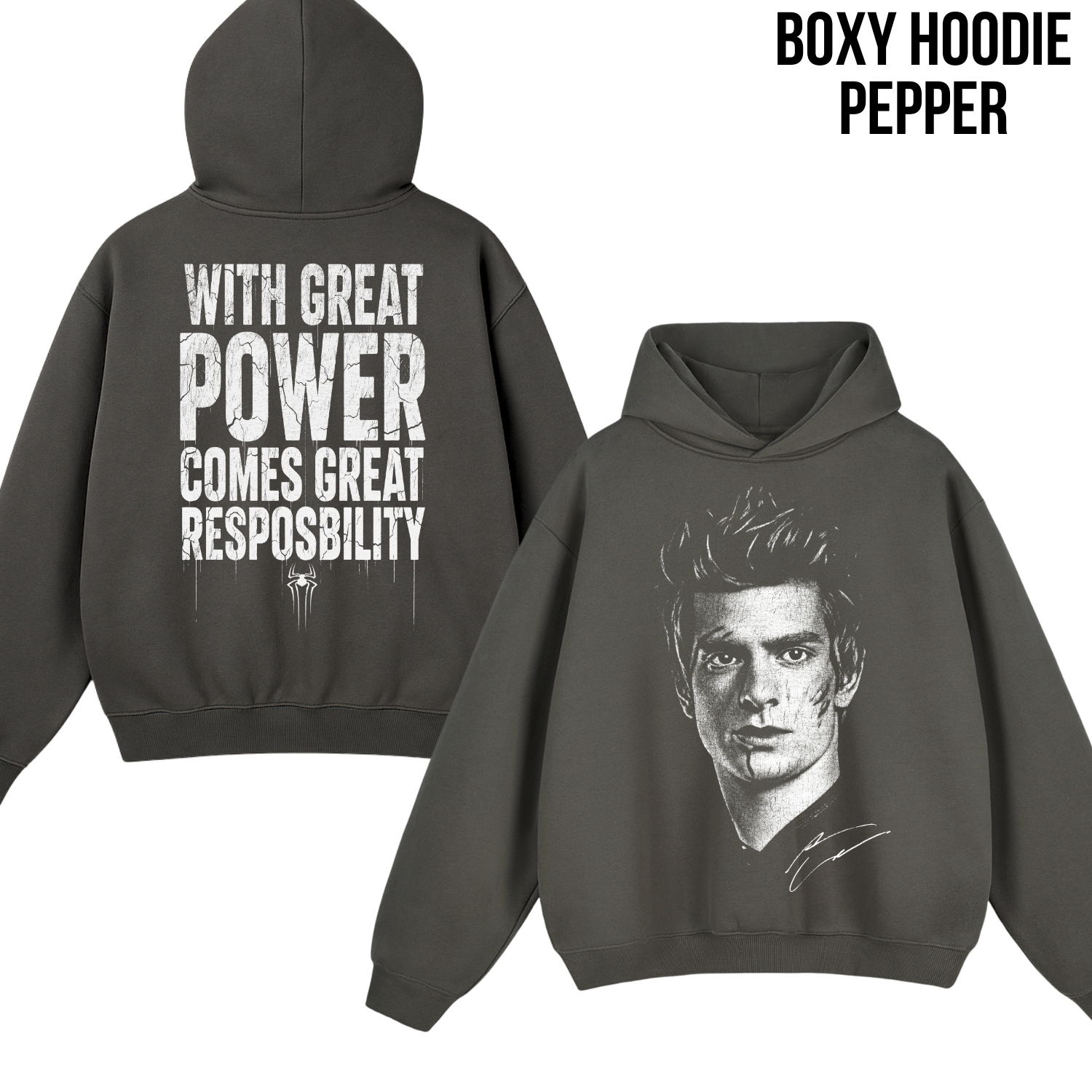 Andrew Garfield Spider-Man Shirt | With Great Power Comes Great Responsibility Tee